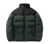Générique Doudoune Homme Hiver - Veste Homme Chaude Hiver personnalisé Plus Coton et épais vers Le Bas Veste lâche Mode Brillant Visage Veste pour Hommes (Green M)