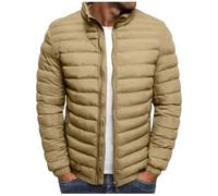 Générique Doudoune Homme Legere Chaude Hiver Veste Chic Col Mao Manteaux Hommes Court Décontractée Blousons capuche Zippée Doublure Sherpa D'hiver avce Poches Automne Jacket Décontractée Couleur Unie