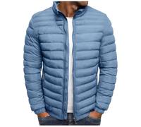 Générique Doudoune Homme Legere Chaude Hiver Veste Chic Col Mao Manteaux Hommes Court Décontractée Blousons capuche Zippée Doublure Sherpa D'hiver avce Poches Automne Jacket Décontractée Couleur Unie