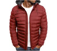 Générique Doudoune Homme Legere Chaude Hiver Veste Chic Col Mao Manteaux Hommes Court Décontractée Blousons capuche Zippée Doublure Sherpa D'hiver avce Poches Automne Jacket Décontractée Couleur Unie