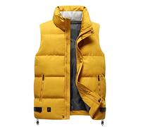 Générique Doudoune Homme sans Manches, Gilet Doudoune pour Homme Matelassée Couleur Unie Ultra Légère Coupe Regular Tenues avec Fermeture Éclair Mode Et Simple Manteau sans Capuche