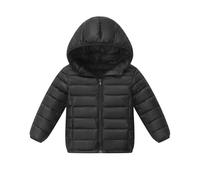 Générique Doudoune légère et Chaude pour Fille, Manteau d'hiver pour Enfant, avec Isolation Douce et Confortable (Black, 9-10 Years)