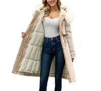 Générique Doudoune Manteau Chaud Femme Imperméable Veste Hiver Chaude Parka Avec Fourrure Duffle Coat Grande Taille Chic Et Blouson Blousons Manteaux Impermeables Chauffant