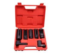 Générique Douille de Dépose, 7 Pièces en Acier Chrome Vanadium, Clé À Capteur D'Oxygène, Pour Réparation Entretien Véhicule Inspection