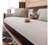 Générique Doux Housse De Canapé Vintage Couverture De Dossier De Canapé Luxueuse Anti-PoussièRe avec Accoudoirs 1 2 3 4 Places Couvre De Canape AntidéRapant, Tissu Chenille(110X240cm,Gray)