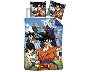 Générique Dragon Ball Super - Parure de lit 140x200cm - 100% Microfibre Cranberry