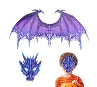 Générique Dragon Costume, Cosplay Wing Kit, 95x45cm/37.4x17.72 Inches Role Play Mask, Lightweight Foam Wings, Adjustable Elastic Masks, Kids & Adults Sizes, Halloween Parties Pu Foams