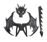 Générique Dragon Costume - Dragon Wings | Ensemble de queue d'aile | RP Foam Wing Tails Face Couverture Costume, facile à porter, Accessoires de cosplay pour pour les événements d'Halloween, Noë
