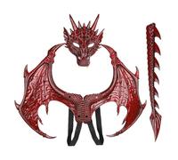Générique Dragon Costume - Dragon Wings | Ensemble de queue d'aile | RP Foam Wing Tails Face Couverture Costume, facile à porter, Accessoires de cosplay pour pour les événements d'Halloween, Noë