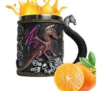 Générique Dragon Cup Mug, 3D Medieval Fantasy Dragon Design with Stainless Steel Liner, Decorative Coffee Tea for Camping, Home Decor, Themed Parties, Cosplay Events, or Gothic Drinkware