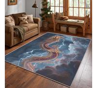 Générique Dragon éclair Tapis D'entrée Intérieurs 80x150 Antidérapant, Poil Ras Doux Lavable Ciel Tonnerre Nuage Fantastique Animal Tapis Salon, Chambre, Cuisine, Paillasson Interieur Entree