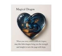 Générique Dragon Heart Keepsake - 1.77 Inch Acrylic Pocket Collectible | Decorative Memory Gift Card Set - Small sentimental souvenir for teen girls mothers and meaningful desk display