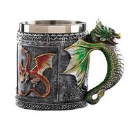 Générique Dragon Mug, 15oz Gothic Drinking Cup with Resin & 304 Stainless Steel, Medieval Coffee Tea Wine Mug, Collectible Household Beer Drinking Container