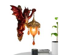Générique Dragon Wall Sconce - Gothic Decorative Lamp Room Decor, Wall Sconces For Bedroom For Living Room Bedroom Kitchen Office Birthday Halloween Christmas Housewarming Gothic Dragon Lamp Light