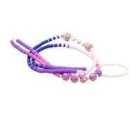 Générique Dragonne de Téléphone en Argile Polymère Perles Décoratives et Motif Fleur de Tournesol Dégradé Violet, Bracelet Pratique pour Éviter la Perte, à Porter Poignet