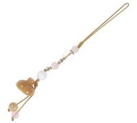 Générique Dragonnes pour Téléphone en Jade Jaune Délicat, Chaîne Téléphonique Vintage pour Accessoires Décoratifs de Clés de Voiture, Maintien Sécurisé Téléphone et Petits Objets