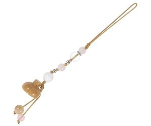 Générique Dragonnes pour Téléphone en Jade Jaune Délicat, Chaîne Téléphonique Vintage pour Accessoires Décoratifs de Clés de Voiture, Maintien Sécurisé Téléphone et Petits Objets