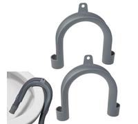 Générique Drain Hose Hook - ABS | 2pcs Hose Hook | Slot U Hook1 Durable Wall Mounted Drain Holder Clip Bracket Support For Washing Machine Pipe Water Organization Bathroom Laundry And Daily Use