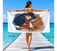 Générique Drap de Plage Anti Sable Sechage Rapide 160 cm x 80 cm Cartoon Anime Serviette de Plage Microfibre Doux Chaud Amusant Livre d’Images Animaux Renard Absorbante Super Couverture de Plage