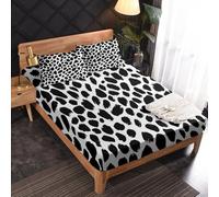 Générique Drap Housse 90 x 200 Léopard, 1 Personne, Motif Texture Animale, Parure de Lit Microfibre Doux, Bonnet 30 cm, 1 Taie d'oreiller 65x65, Decoration & Cadeau - JZ453