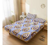 Générique Drap Housse 90x190 Western, avec 1 Taie d'oreiller 65x65 - Parure de Lit Motif Géométrique Bohème Ethnique Tribal, Decoration Chambre, 1 Personne, Bonnet 30, Microfibre Doux - SWE5861