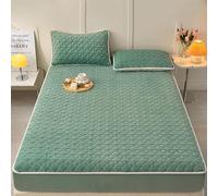 Générique Drap-Housse en Velours De Lait Draps en Flanelle Confortables Et Douillets avec Poche Profonde Couverture d'hiver Super Chaude Et Respirante Lavable en Machine,Vert,48x74cm(19x29inch)