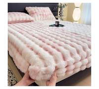 Générique Drap Housse en Velours Ultra Doux Protège Matelas en Polaire Garniture Lavable À Poils Longs Conception À Poche Profonde Confort Toute Saison(Rose,200 * 220cm)