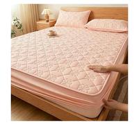 Générique Drap Housse Matelassé Protège Matelas À Poche Profonde Housse Ultra Douce Et Respirante Antidérapante Infroissable for Un Ajustement Sûr Et Confortable(Rose,150 * 190cm)