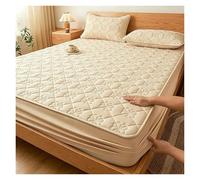 Générique Drap Housse Matelassé Protège Matelas À Poche Profonde Housse Ultra Douce Et Respirante Antidérapante Infroissable for Un Ajustement Sûr Et Confortable(Kaki,200 * 220cm)
