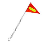 Générique Drapeau De Remorque De Vélo | Décorations Rétractables Haute Visibilité, Drapeau avec Bande Réfléchissante - Télescopique pour Adultes Et, Scooter, Moto, Voiturette De Golf en Plein Air