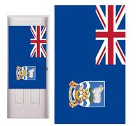 Générique Drapeau des îles Falkland 3ftx5ft,Bateau à Manches et Drapeau de cabane dans Les Arbres | Drapeau Union Jack de 0,9 x 1,5 m avec Sa Majesté la Reine, commémorant la Guerre des Malouines