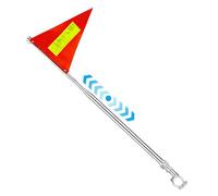 Générique Drapeau pour remorque à vélo | Signalétique étanche rétractable réfléchissante | Drapeau pour Chariot de Golf Fauteuil Roulant | pour Adultes Trottinette Moto voiturette de Golf