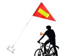 Générique Drapeaux de vélo, Drapeau réfléchissant réglable imperméable avec Tige, Accessoires de sécurité Moto, pour, Adultes, extérieur, randonnée, Survie, vélo, Chemin