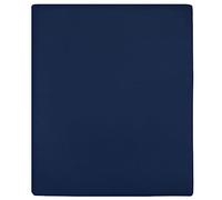 Générique Draps-Housses Jersey 2 pcs Bleu Marine 100x200 cm Coton,Linge,Literie,Draps de lit-136233
