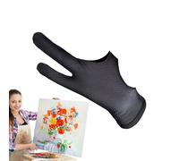 Générique Drawing Glove, Two-Finger Graphic Tablet Drawing Glove, 2 Pieces Breathable Wraps for Right and Left Hand, Artist Accessories for Paper Sketching, Digital Illustration, Students