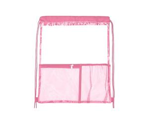 Générique Drawstring Backpack, Clear Drawstring Bags, 18.9x15.75x1.97 Inches Waterproof Lightweight Athletic Pack, Transparent Stylish Design, Gym Swim Bag for Travel, Beach and Work