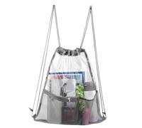 Générique Drawstring Backpack, Clear PVC Gym Bag, Waterproof Athletic Sackpack, Lightweight Sports Storage for Swim, Travel, Beach, Kids, Women, Men, Outdoor Festivals and More