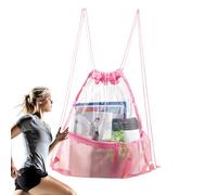 Générique Drawstring Backpack, PVC Clear Drawstring Bags, 18.9x15.75x1.97 inches Waterproof Athletic Pack, Transparent Sport Sack for Work Clothes Women Men Kids, Gym Swim Beach Travel