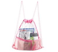 Générique Drawstring Bag, Pvc Clear Drawstring Bag, 18.9x15.75x1.97 Inches Lightweight and Sturdy, Multifunctional Sports Pack for Kids, Women, Men, Beach, Gym, Swim, Travel, Outdoors
