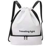 Générique Drawstring Gym Bag | Sport Equipment Storage Backpack Training Gymsack String Bag | Gym Sackpack, Draw String Back Sack, Waterproof, Lightweight, for Yoga, Dance, Luggage