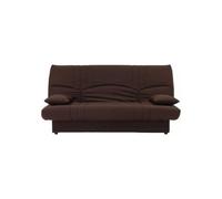 Canapé convertible clic clac 3 places - Tissu couleur Chocolat - L 190 x P 92 cm - DREAM - Style Contemporain