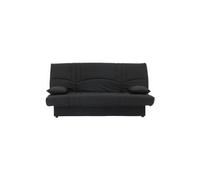 Banquette clic clac 3 places - Tissu noir - L 190 x P 92 cm - DREAM - Style Contemporain