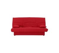 DREAM Banquette clic clac 3 places - Tissu rouge - Slyle contemporain - L 190 x P 92 cm