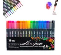 Générique Dreamy Sparkle Dual-Line Contour Pen Set, 12/24/36/48 Colors Outline Metallic Outline Marker with 2mm Precision Tip, for Drawing, Coloring, Art, Crafts, Cards (36PCS)