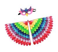 Générique Dress Up Bird Wings - 19.69 Inches Gradient Color Costume Wing For Children | Skin-Friendly Peafowl Costumes, Colorful Wing, Dress Up Bird Wings For Festivals