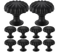 Générique Dresser Drawer Knobs, Zinc Alloy Antique Round Cupboard Hardware, 10 Pieces Pumpkin Furniture Knobs For Bathroom Furniture Makeover Home Closet Garage Cabinet Wardrobe Living Room