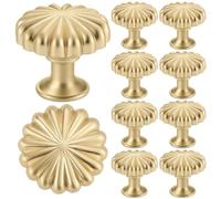 Générique Dresser Drawer Knobs, Zinc Alloy Antique Round Cupboard Hardware, 10 Pieces Pumpkin Furniture Knobs For Bathroom Furniture Makeover Home Closet Garage Cabinet Wardrobe Living Room