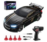 Générique Drift Car, 1:64 Mini RC Electric Racing Vehicle, Realist Drift Car avec Contrôleur Ergonomique, Design Compact Robuste,pour Les, Les Adolescents, La Piste Intérieure, l'anniversaire (Noir)