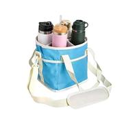 Générique Drink Bag Carrier, Leak Proof Organizer, 4 Compartment Foldable Tote, Reusable Insulated Holder, Coffee Cup Transporter for Coffee, Water, Picnic, Travel, Snack, Beach, Office, Gym, Family