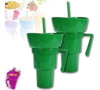 Générique Drink Cup with Snack Bowl, Cup Bowl Combo with Straw Leak Proof, Stadium Tumbler with Snack Bowl, So You Can Sip and Snacks with One Hand, Anywhere You Go (DD)